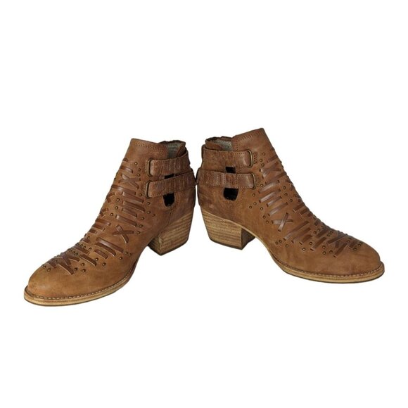 Caterpillar Cheyenne Tawny Leather casual Tan Ankle Boots Size 7 - Picture 7 of 13